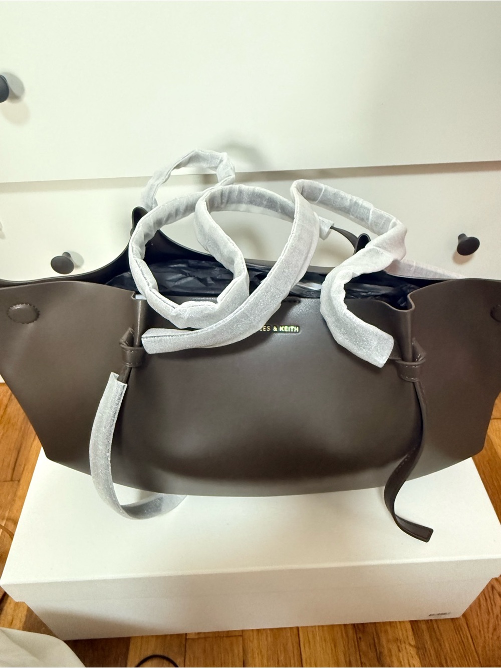 Charles & Keith Chocolate Brown Tote Bag